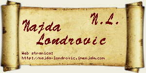 Najda Londrović vizit kartica
